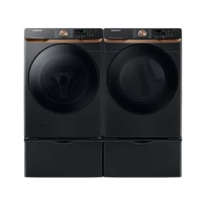 Samsung 5-cu ft High Efficiency Stackable Steam Cycle Smart Front-Load Washer (Brushed Black) ENERGY STAR - Image 3